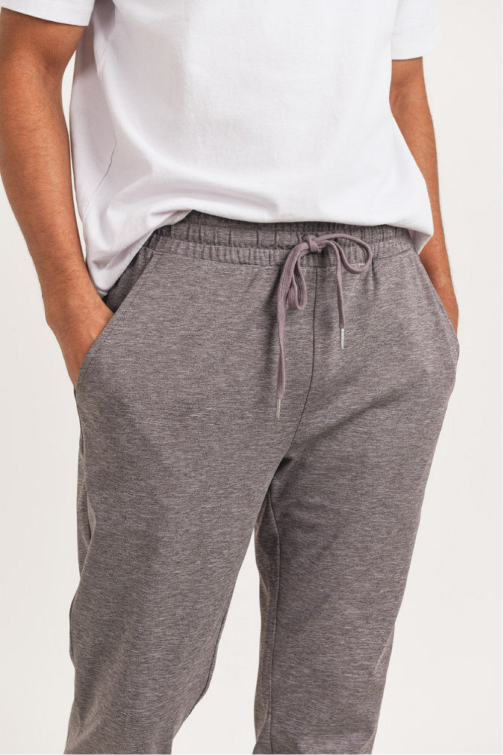 Drawstring Joggers with Zippered Pocket