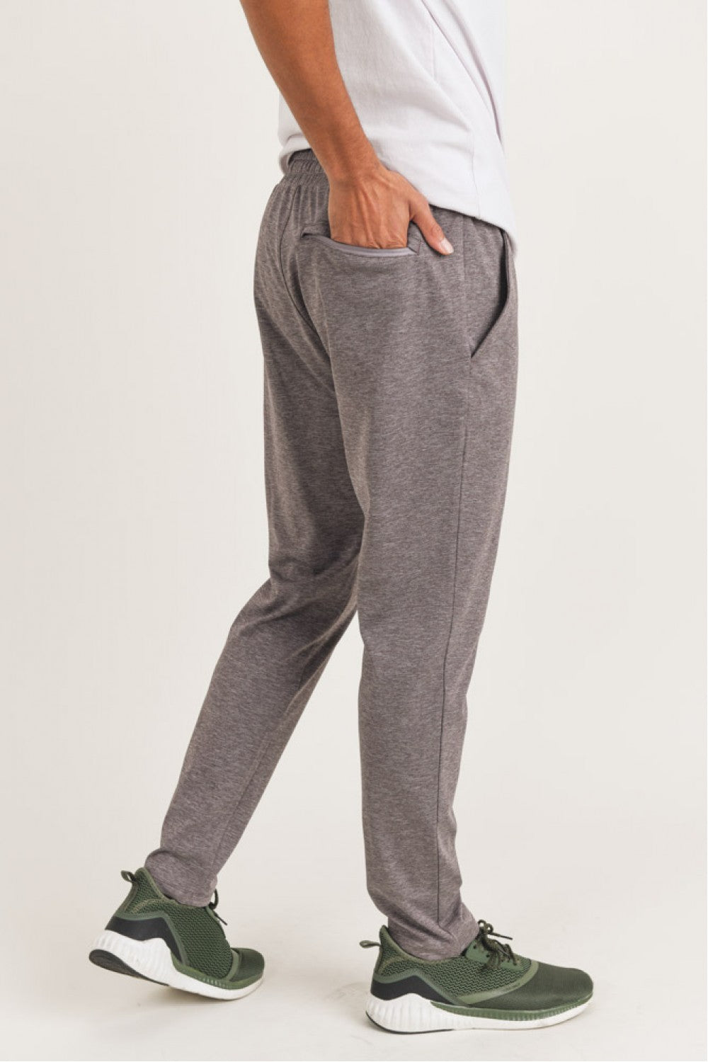 Drawstring Joggers with Zippered Pocket